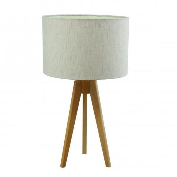 Abajur Tripé Mesa Cúpula Redondo Trippe Marfin Madelustre