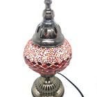 Abajur Turco Mosaico Metal Vidro Vermelho Bivolt 28 Cm Mc2