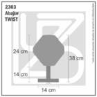 Abajur Twist Com Pedestal  E Base  - 36 cm De Altura