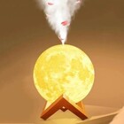 Abajur Umidificador Difusor Ar Lua Cheia 3d Luminária Rbg