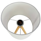 Abajur Wooden Arrow Madeira Natural Cúpula Branca