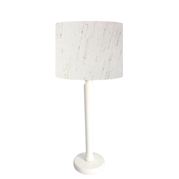 Abajurbmesa Branco 48cm Cores Lisas Cúpula Ø30 Md1063 - Branc