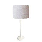 Abajurbmesa Branco 48cm Cores Lisas Cúpula Ø30 Md1063 - Cinza