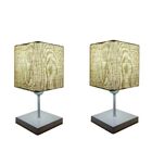 Abajures Quadrados Md-2008br Cúpula Tecido Bege