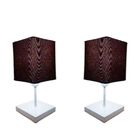 Abajures Quadrados Md-2008br Cúpula Tecido Café