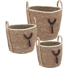 Abigail Cesta Decorativa Organizadora Cachepô Fibra Verde 3 P