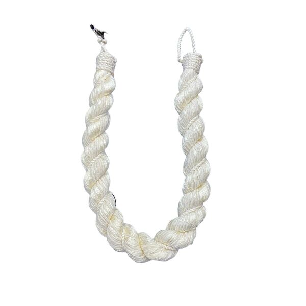 Abraçadeira Corda para Cortina Off White Algodão 50cm Luba