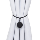 Abraçadeira de Cortina Amsterdã Preto 40cm Marbella