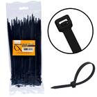 Abraçadeira De Nylon Tocha Preta 7,6mm X 30cm Com 50 Unidades