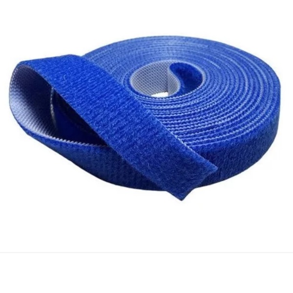 Abraçadeira De Velcro Azul 3m X 16mm Para Organização