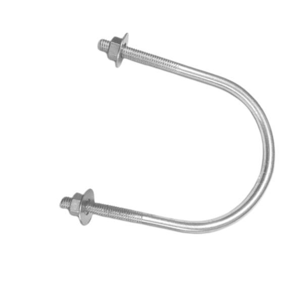 Abraçadeira U para Instalações Hidráulicas e Elétricas 4" Aço Zincado Zamar 4 peças