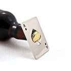 Abridor De Garrafa Formato Carta De Baralho Aço Inox Cinza