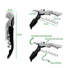 Abridor De Garrafa Vinho Saca Rolhas - Inox