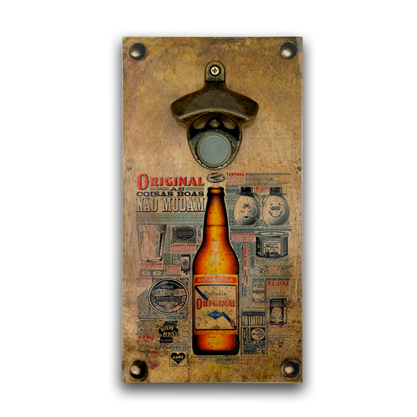 Abridor De Garrafas Parede Original Mdf Com Imã 25x13 Cm