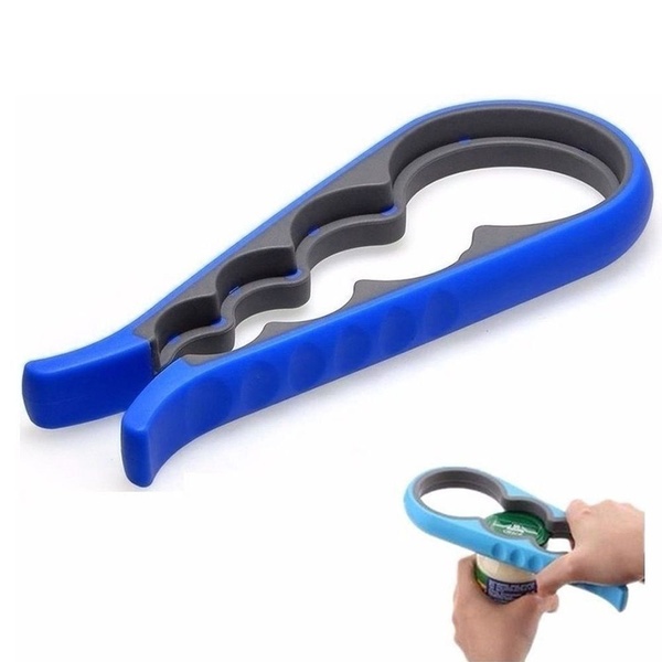 Abridor De Tampas E Potes Universal Silicone - Azul