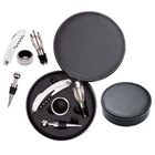 Abridor De Vinho Kit 5 Peças Estojo Bico Dosador Salva Gotas