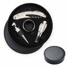 Abridor De Vinho Kit 5 Peças Estojo Bico Dosador Salva Gotas