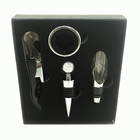 Abridor De Vinho Saca Rolhas Dosador Conjunto 4 Peças Salva G