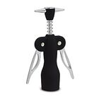 Abridor De Vinhos Saca Rolhas Preto E Cromado - Unyhome