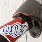 Abridor Garrafa De Parede Madeira Metal Formato Caixão