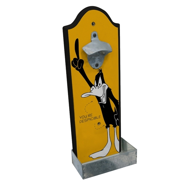 Abridor Garrafa Madeira Looney Daffy Duck Screaming Fd Amare
