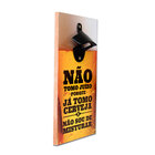 Abridor Garrafas Parede Frase Cerveja Mdf Com Imã 25x13 Cm