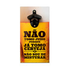 Abridor Garrafas Parede Frase Cerveja Mdf Com Imã 25x13 Cm