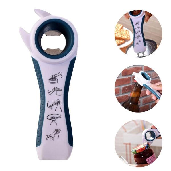 Abridor Lata Garrafa Vidro De Conserva 5 Em 1 Prático Prana