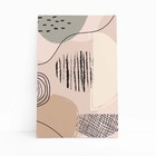 Abstrato Arte Bege Minimalista Quadro Canvas 60x40cm