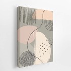 Abstrato Minimalista Bege Arte Quadro Canvas 120x80cm