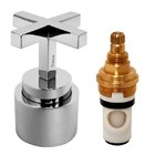 Acab. para Registro de Pressão Pequeno Quadratta Clássica 1/2" 3/4" 1" Cromado 4916.C85.PQ Deca