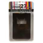 Acabamento para placa 4X2 1 mod preto artico Simon Play