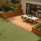 Acabamento de Deck Rampa Canto em Madeira Plstica 165x165cm Jatob 8 Peas Massol