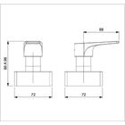 Acabamento De Registro Padrão Deca 1.1/4" 1.1/2" Alavanca Cromado Noronha Celite