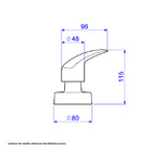 Acabamento de Registro Cromado Mono Smart 1.1/4" e 1.1/2" para base Deca