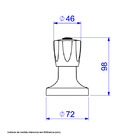 Acabamento de Registro Cromado Prata 1.1/4" e 1.1/2" para base Deca