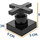 Acabamento De Registro Cruzeta Abs Padrão Deca Preto Black