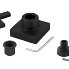 Acabamento De Registro Cruzeta Quadrado Preto Chuveiro Banhei