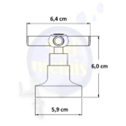 Acabamento De Registro de Chuveiro Cruzeta Redonda Cruz De Ma