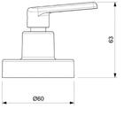 Acabamento de Registro Padrão Docol 1/2" 3/4"1" Alavanca Cromado Smart N Celite