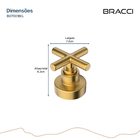 Acabamento De Registro Dourado Escovado