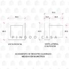 Acabamento De Registro Em Metal Quadrado Mearim Pingoo.casa -