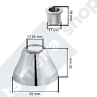 Acabamento De Registro Metal Compatível Deca E Similares Dn 2