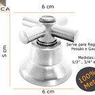 Acabamento De Registro Metal Cruzeta Padrão Deca Cromado