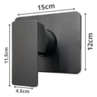 Acabamento De Registro Monocomando Chuveiro Padrão Deca Preto