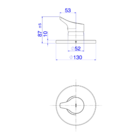 Acabamento para Registro Monocomando 1", 1/2" e 3/4" Alavanca Cromado Gama Deca