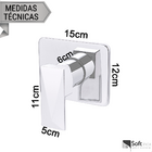 Acabamento De Registro Monocomando Diamante Metal Base Deca