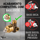Acabamento De Registro Monocomando Diamante Metal Base Docol