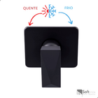 Acabamento De Registro Monocomando Diamante Preto Base Deca