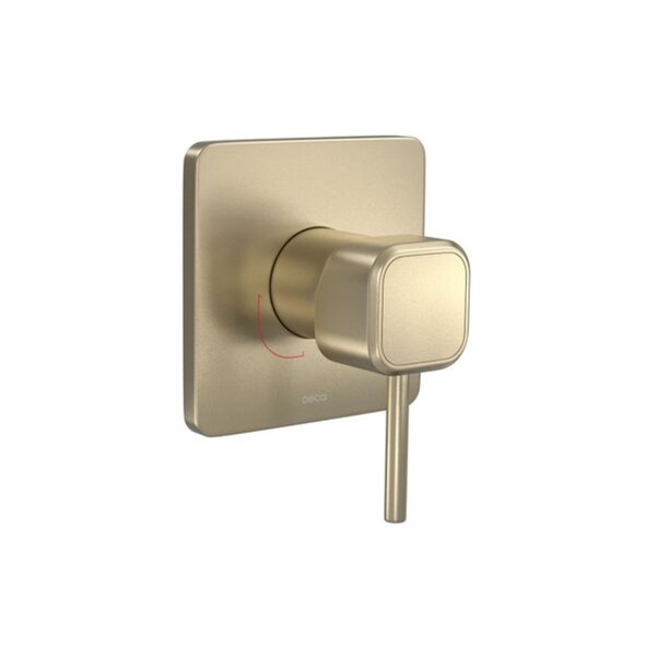 Acabamento de Registro Monocomando Padrão Deca Quadrado Summer Gold Deca You